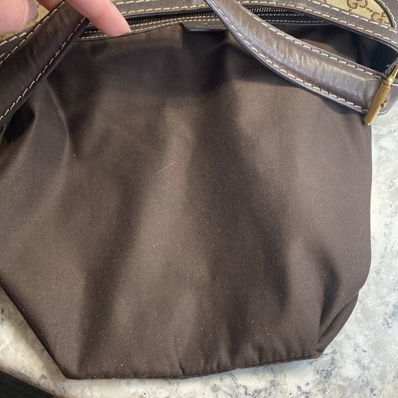Gucci Queen Medium Hobo Handbag GG Brown Monogram Canvas/Leather - Picture 12 of 14